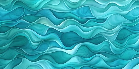 Poster - Shimmering water texture in gradients of blue and teal creating rippling wave effects