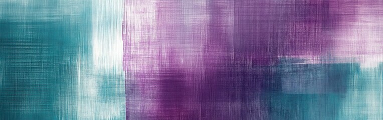 Poster - Pencil strokes create a grid pattern in muted lavender and teal tones, capturing depth and simplicity within the abstract design