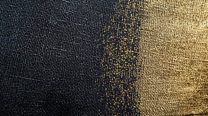 Poster - Burlap texture with dramatic gradient from deep charcoal to golden highlights creating bold visual energy