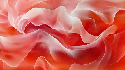 Wall Mural - Abstract Red Background, Flowing Line Art with Speed Effect, Radiant Sharp Lines, Vibrant Colors