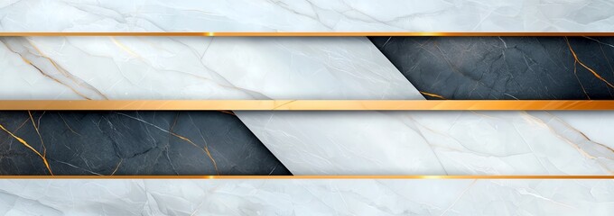 Poster - A modern design featuring marble and gold accents, ideal for backgrounds and interior decor