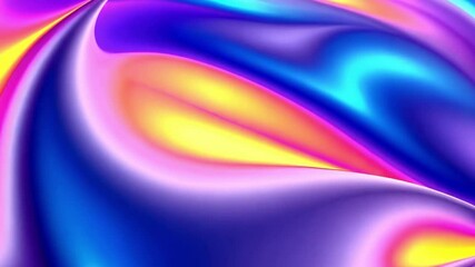 Poster - Vibrant abstract iridescent gradient with flowing shapes in 4K resolution