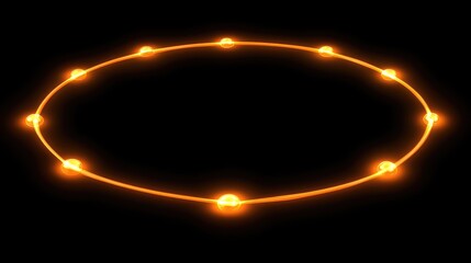 Poster - A circle of glowing network nodes connected by bright lines, symbolizing teamwork in a digital world.