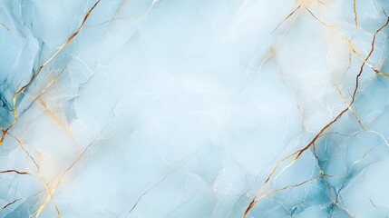 Poster - A serene, abstract background featuring soft blue hues intertwined with delicate gold veins, perfect for design projects that seek elegance and tranquility.