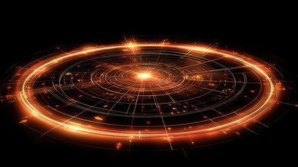 Poster - A circle of glowing network nodes connected by bright lines, symbolizing teamwork in a digital world.