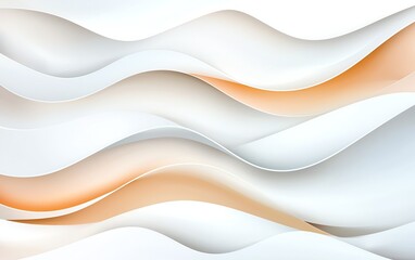 Poster - A smooth, flowing abstract background featuring elegant curves and soft gradients of orange and white. Ideal for modern designs, presentations, or as a creative backdrop.