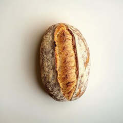 Aufkleber - Crispy crust loaf of bread freshly baked on a flat surface with a clean background