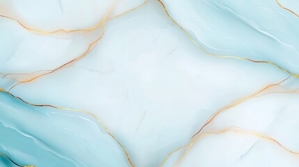 Poster - A stunning abstract background featuring soft blue and white marbling with delicate gold accents. Perfect for design projects, presentations, or as a unique backdrop for artwork.