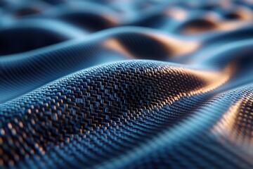 Poster - Intricate carbon fiber texture with subtle highlights in a fluid pattern