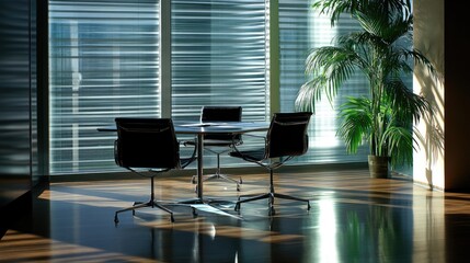 Poster - Elegant office setting with a memorandum of understanding MOU between two business entities.