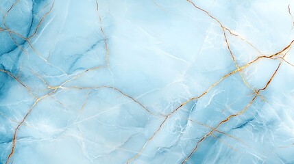 Poster - A stunning blue marble texture featuring intricate golden veins. Perfect for backgrounds, wallpapers, and design projects that require a touch of elegance and sophistication.