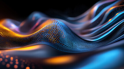 Poster - Shadows and light dance in abstract patterns to create dynamic visual textures in vibrant hues