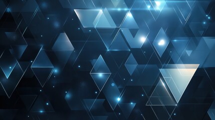 Aufkleber - Luminous abstract background with shining shapes and geometric patterns creating a captivating visual experience