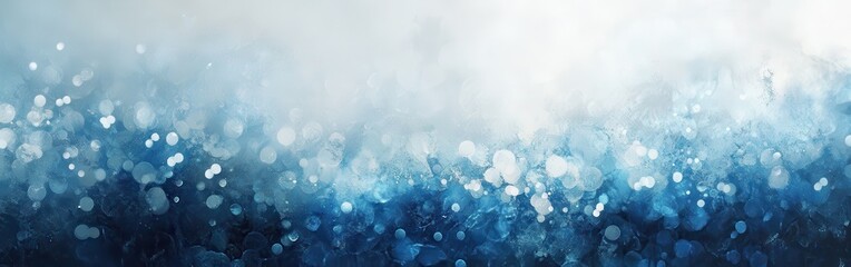 Fototapete - Elegant abstract bokeh effect in deep blue hues creating a tranquil atmosphere