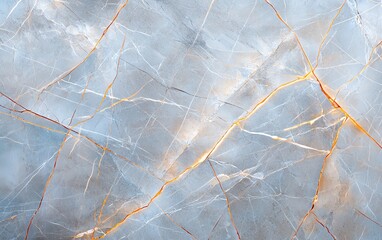 Poster - A stunning image of a textured blue marble background with intricate golden veins, ideal for creative projects, interiors, and modern design elements.