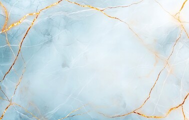 Poster - A stunning marble texture featuring elegant blue and gold veining. Perfect for backgrounds, design projects, or any artistic endeavor that needs a touch of sophistication.