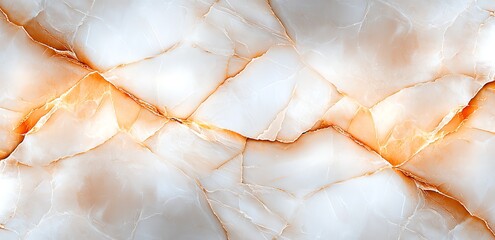 Poster - A stunning, abstract image featuring a textured surface of light hues and delicate orange veins, perfect for backgrounds, designs, and creative projects that require elegance.