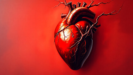 red heart in the shape of a heart