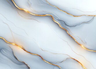 Poster - An elegant abstract background featuring soft waves and golden accents, ideal for design projects, wallpapers, and artistic creations that require a touch of sophistication.