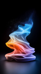 Fototapete - Abstract wave blending vibrant colors showcasing artistic fluidity and motion