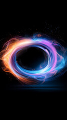 Poster - Colorful swirling light patterns representing futuristic concepts and digital artistry in 2025