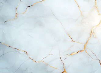Poster - An elegant marble texture featuring soft white shades with delicate golden veins, perfect for backgrounds, designs, or artistic projects that require sophistication and luxury.