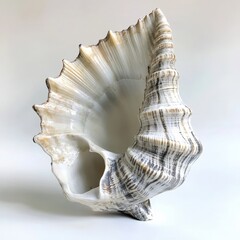 Poster - Discovering the intricate beauty of a detailed seashell showcasing natural patterns found on sandy shores