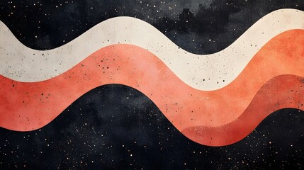 Poster - Blended textural patterns bold gradients and refined details come together in this smooth and subtle abstract design  The grainy layers and layered elements create a clean modern