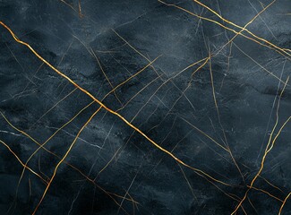 Poster - High-quality black marble texture with striking golden veins. Perfect for backgrounds, wallpapers, or design projects seeking an elegant and luxurious appearance.