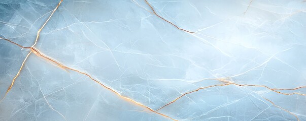 Poster - This image showcases a beautiful blue marble texture with subtle gold veining, perfect for backgrounds, design projects, or artistic inspirations.