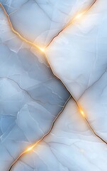 Poster - This image showcases a beautifully textured background with soft blue tones and luminous golden lines that create an elegant and modern aesthetic, perfect for design projects.