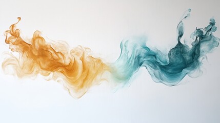 Poster - Minimalist pastel strokes create a fluid composition in warm and cool tones