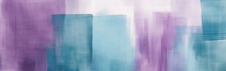 Poster - Minimalist pencil strokes create soft landscapes in pastel hues of purple and teal, conveying calmness and tranquility