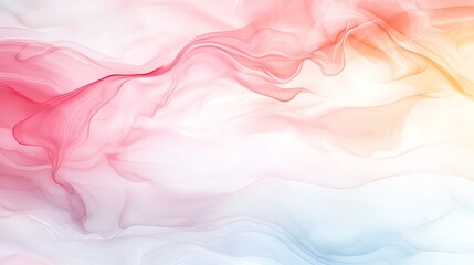 Poster - A beautiful abstract background featuring soft, flowing colors of pink, orange, and blue