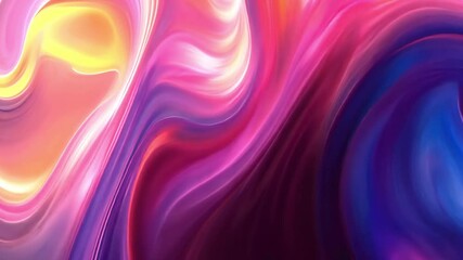 Poster - Iridescent abstract design with flowing gradients in vibrant colors for mesmerizing visual experiences