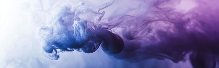 Poster - Swirling pastel lavender and blue haze creates a dreamy atmospheric effect in a tranquil setting