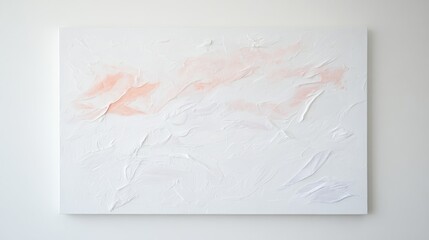 Poster - Subtle interplay of textures and tones on a white canvas showcases artistic simplicity in contemporary art