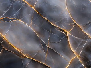 Poster - A captivating abstract close-up of cracked stone with luminous veins. The intricate patterns and textures create a mesmerizing visual effect, ideal for backgrounds and designs.