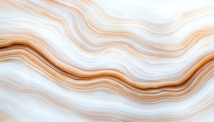 Poster - A captivating abstract pattern showcasing swirling lines in white and orange tones. This artistic design can enhance various creative projects with its fluid, organic shapes.