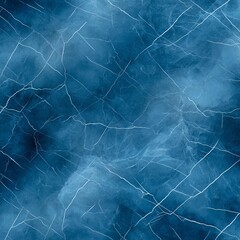 Poster - A captivating blue marble texture featuring intricate crack patterns, ideal for backgrounds, digital designs, and artistic applications, offering a serene and modern aesthetic.