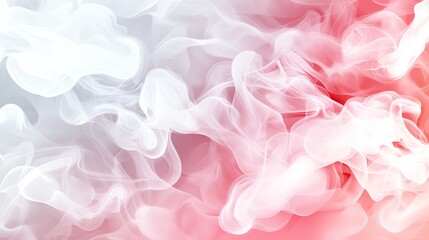 Poster - A captivating swirl of soft white and vibrant red smoke, creating an abstract, ethereal background. Perfect for artistic projects, websites, or presentations with a unique flair.
