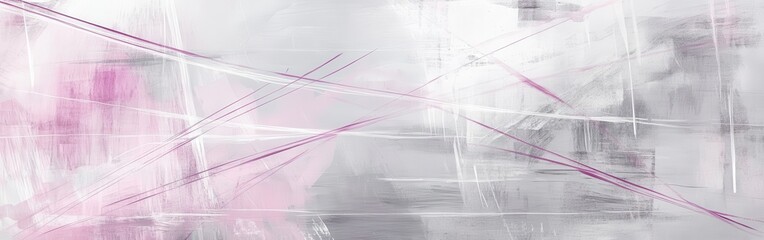 Poster - Abstract composition featuring muted gray and pink pencil strokes creating a dynamic visual experience in soft textures
