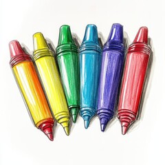 Poster - Colorful collection of highlighters arranged in a vibrant display for creative projects and note-taking needs