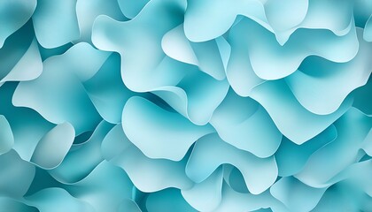 Poster - A mesmerizing abstract background featuring soft, flowing shapes in soothing shades of blue