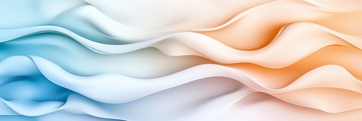 Poster - A modern abstract design featuring flowing waves of soft colors. The gentle gradients create a serene atmosphere, ideal for backgrounds or artistic projects.