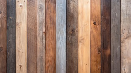 Poster - A seamless pattern of wooden planks showcasing various textures and colors. Perfect for backgrounds, design projects, or showcasing rustic themes in architecture and home decor.