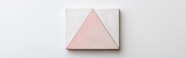 Poster - Single abstract pencil on white canvas showcasing a minimalist geometric design and colors exhibiting simplicity and elegance