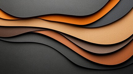 Poster - A striking composition of layered colored textures, blending shades of brown, orange, and black