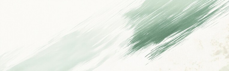 Aufkleber - Soft green brush strokes on a light background create a calming and serene artistic composition for modern decor