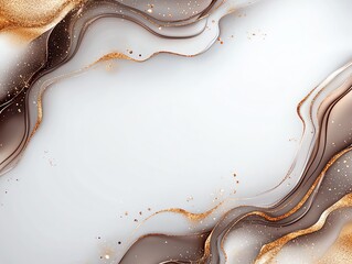 Poster - A stunning abstract background featuring flowing waves of earthy tones, gold highlights, and smooth transitions. Ideal for digital designs, presentations, and creative projects.